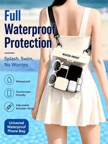 Large Capacity Waterproof Phone Pouch, Beach Crossbody Storage Bag, Touchscreen Underwater Photography Sealed Bag, Floating Waterproof Case - Multicolor - View 7