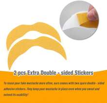 Honcloud DIY Self Adhesive Fake Mustache Fake Beard Material Novelty Mustaches For Costume And Halloween Festival Party - ColorC - View 5