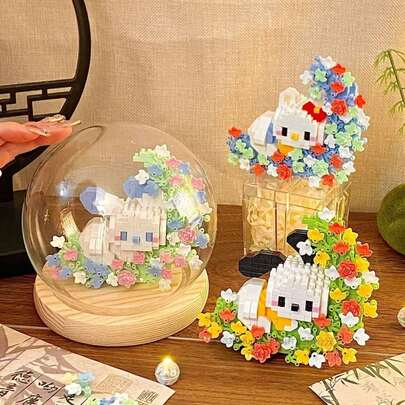 Sanrio Mini Building Blocks Doll Series Display - 1000+ Pieces Set, Moon Flower, Motorcycle, Cartoon Character Building Blocks, Collectibles, Perfect Birthday Gift, Indoor Decor, Home Supplies, Cute Style Building Blocks, Anime Character Model Gift, Birthday Gift, Carnival Prize, Back To School Gift, Etc.