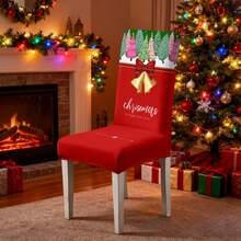 1/2/4/6pcs Printed Positioned Cartoon Chair Covers, Modern Daily Use For Living Room, Bedroom, Dining Room, Suitable For Christmas Chair Covers - Multicolor - View 7