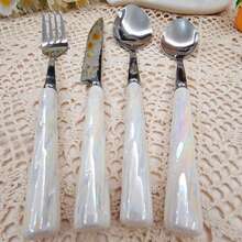 4/24pcs Elegant Ceramic Handle Stainless Steel Cutlery Set, Including Steak Knife, Fork, Dessert Spoon, Soup Spoon, Unique Design Suitable For Home, Restaurant, Kitchen, Daily Dining, Party And Holiday Gathering - Gold - View 6