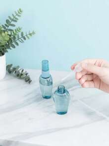 Travel Refillable Bottle Set Portable Pump Spray Bottle Cream Jar Lotion Empty Bottle Moisturizing Skincare Travel Portable Transparent Refillable Small Bottle Full Set Tools,Room Décor,Travel Essential - Multicolor - View 3