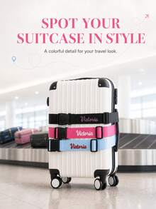 Personalized Luggage Strap, Customizable Name Luggage Strap, Luggage Strap For Securing Luggage, Luggage Waist Belt, Luggage Wrap Strap, Traveler Gift - Multicolor - View 7