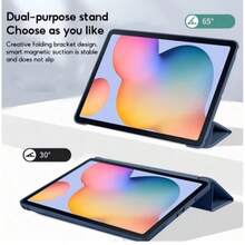 TenYide 可折疊支架平板電腦保護殼，時尚簡約，輕量化。相容於 iPad/ Galaxy Tab 系列/ MatePad 系列/Honor Pad 系列/ Pad 系列/Redmi Pad 系列/ Tab 系列/ Tab Xiaoxin 系列。相容於 iPad A16 2025、Air 11/13、M3 2025、Mini 7 A17、Pro 2024、Air 11/13、M2 2024、Pro 11/13、M4 2024、Pro 12.9、7/8/9 代、10.2、10 代、10.9、Air 4/5、10.9、Pro 11、4/5/6 - 蒟蒻紫 - 查看 4