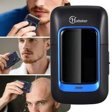 Hatteker 1 buah Alat Cukur Bolak-balik Kepala Ganda Isi Ulang USB, Pemangkas Jenggot & Rambut Pria, Alat Cukur & Pemutih untuk Barbershop - MultiWarna - View 10