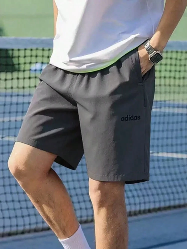 Adidas Summer SPORTSWEAR M New Comfortable Loose Simple Casual Versatile Breathable Running Light Sports Men's Shorts - Grey - View 1