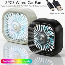 1pc Car Air Vent Cooling Fan, USB Powered Strong 7-Blade Turbine Fan With Gradient Color Atmosphere Light, Low Noise Multi-Function Mini Car Interior Cooling Fan - Car Vent Fan (wired) - View 22