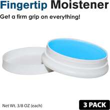 Nadex 3 Pack Fingertip Moistener Pads, Blue - Non-Slip Counting Cash Bills Separating Documents - Finger Moisturizer  Greaseless Odorless - ColorA - View 4
