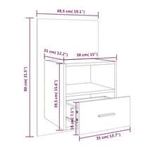 vidaXL Nightstands - Brown - View 9