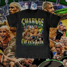 Charles Oliveira High Quality T Shirt  Fan Do Bronxs Custom Vintage Design WEVY - Black - View 1