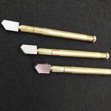 Glass Cutter, Glass Mirror Cutting Tool, Pencil-Style Oil-Lubricated Tungsten Carbide Glass Cutter, Battery-Free Alloy Steel Material, Easy To Operate, Suitable For Mirrors And Glass - A - View 5