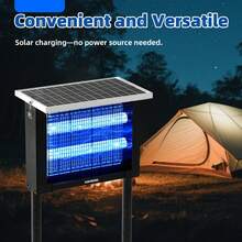 HAVIRORO Powerful Large Solar Bug Zapper Outdoor For 2000Sq.Ft, Poartable Rechargeable Mosquito Zapper With High Powered, Cordless Solar Fly Zapper For Patio Garden Backyard RV Camping Pond Pest Control - Black - View 6