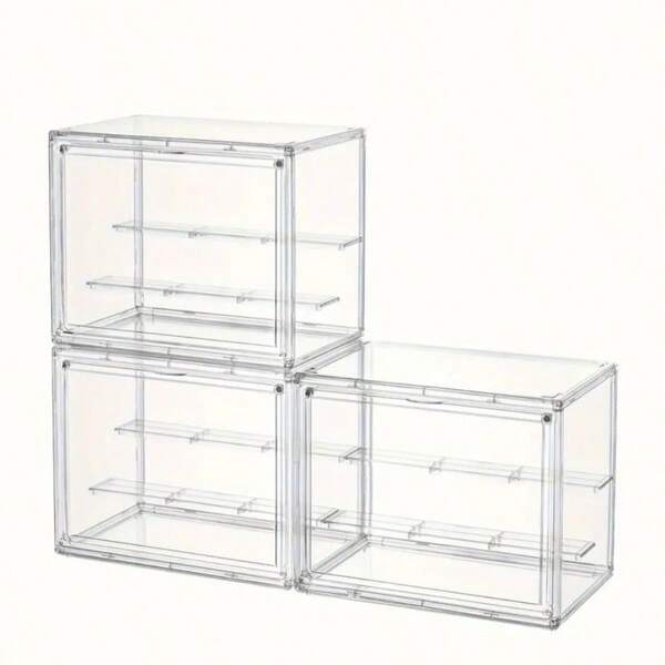 1pc Acrylic Display Case - Transparent Display Rack Display Box Mini Handmade Toys And Dolls Storage Box