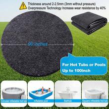Upgraded 90 * 90 Round Hot Tub Mat, Extra Large Inflatable Hot Tub Pad Outdoor Indoor, Waterproof Slip-Proof Backing, Absorbent Spa Pool Ground Base Flooring Protector Mat - 80 Inch Round - View 6