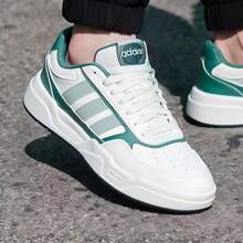 Adidas New Unisex 3-Stripe Breathable Lightweight Durable Casual Sneakers Versatile Skate Shoes - White/Green - View 6