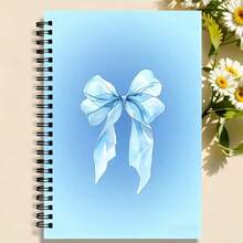 Pastel Blue Spiral Notebook - Elegant Light Blue Bows Design, Compact College Ruled Journal With Smooth Writing Paper, Portable Notebook For School, Office, Gift - Ideal For Students, Professionals, Journaling & Note-Taking, Study Notes - One Book (50 Pages, 100 Pages) - View 13