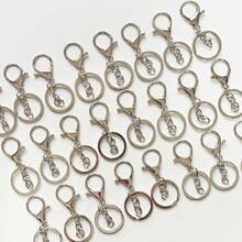 10PCS/40PCS Metal Lobster Clasp, 4-Section Chain/8-Figure Chain Wholesale Keychain Pendant Can Be Used As Key Ring, Pendant, Handbag Decoration, DIY Keychain, Car Accessory, Bag Charm, School Letter Decoration, Cute Gothic Y2K Style. - Gold + Silver - View 4
