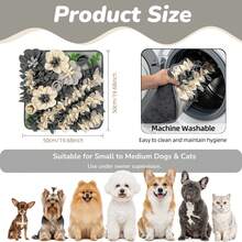 KM-P 1pc Pet Snuffle Mat Floral Grass Landscape Design With Rich Folds For Hiding Treats, Stimulate Olfactory Exploration Ability, Home Pet Interactive Training - Multicolor - View 3