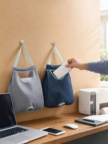 1/2pcs Plastic Bag Storage Mesh Bag, Plastic Bag Storage Rack, Suitable For Kitchen, Behind Door Storage, Kitchen Organization, Kitchen Essentials, Kitchen Accessories, Bathroom Accessories, Household Kitchen Tools, Kitchen Decor, Plastic Bag Dispenser, Kitchen Accessories - View 4