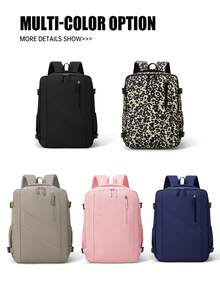 myco bags 航空機艙登機背包附組合鎖，40x30x20CM符合Ryanair標準，輕量女款旅行背包，簡約清新風格中學生旅行袋，大容量男款旅行袋，筆電登山背包 - 彩色 - 查看 5