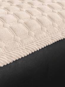 SANMOSPIN 1 Buah Bantal Sofa Mewah Berlapis dengan Lis, Pola Kotak Minimalis, Kerajinan Berlapis, Cocok untuk Musim Gugur/Dingin, Bantal Sofa Mewah yang Lembut dan Nyaman, Aman untuk Hewan Peliharaan, Dapat Dicuci dengan Mesin, Penutup Pelindung untuk Dekorasi Kamar Tidur, Ruang Tamu, Kantor, dan Rumah - Putih - View 5