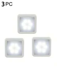 Lampu Malam Sensor Gerak Persegi, Lampu Dinding LED, Saklar Sensor Otomatis, Bertenaga Baterai (Tanpa Baterai), Cocok Untuk Koridor, Lorong, Tangga, Samping Tempat Tidur, Kamar Mandi, Dll., Lampu Malam, Lampu Sensor Lemari Pakaian. - MultiWarna - View 17