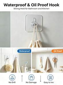 Waterproof Damage Free Drill-Free Screw Sticker Multi-Scenario Home Strong Hanging Adhesive Hook - A - View 6