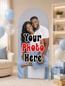 1pc Elastic Banner Arch Backdrop, Personalized Custom Multi-Size Arch Decor, Suitable For Dome Backdrop Frame Custom Arch Backdrop Set, Create Festive Atmosphere, Multiple Sizes Available, Suitable For Birthday And Theme Party - Multicolor - View 6