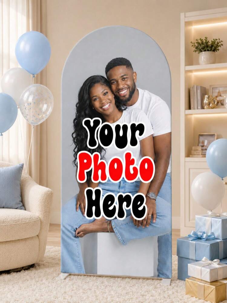 1pc Elastic Banner Arch Backdrop, Personalized Custom Multi-Size Arch Decor, Suitable For Dome Backdrop Frame Custom Arch Backdrop Set, Create Festive Atmosphere, Multiple Sizes Available, Suitable For Birthday And Theme Party - Multicolor - View 6