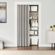 32" PVC Foldable Accordion Doors Or Privacy Room Divider Internal Use, - As Pic - View 1