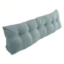 Ultra-Soft Triangular Wedge Pillow For Bed Headboard Support – Light Grey & Dark Grey Dual-Tone Design | Removable Washable Cover | Built-In Side Pocket For Remote/Book/Phone | Large Bolster Cushion Shape Fits Double Beds | Comfort-Focused Backrest F - Light Grey - View 11
