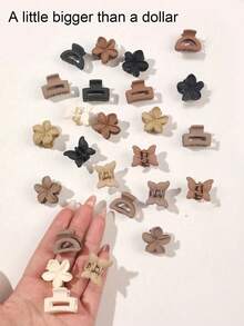 15/20/30件多功能迷你髮夾，時尚髮夾，適合女孩，簡單瀏海夾與復古髮夾，髮爪，髮針，髮飾，適合女孩度假穿搭 - 彩色 - 查看 5