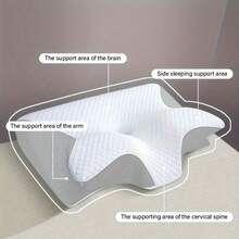 Butterfly Shaped Memory Foam Cervical Pillow - Ergonomic Design, Slow Rebound Relaxation, Bedding, Suitable For Side And Back Sleepers, With Machine Washable Pillowcase - Butterfly-shaped Memory Pillow - View 11