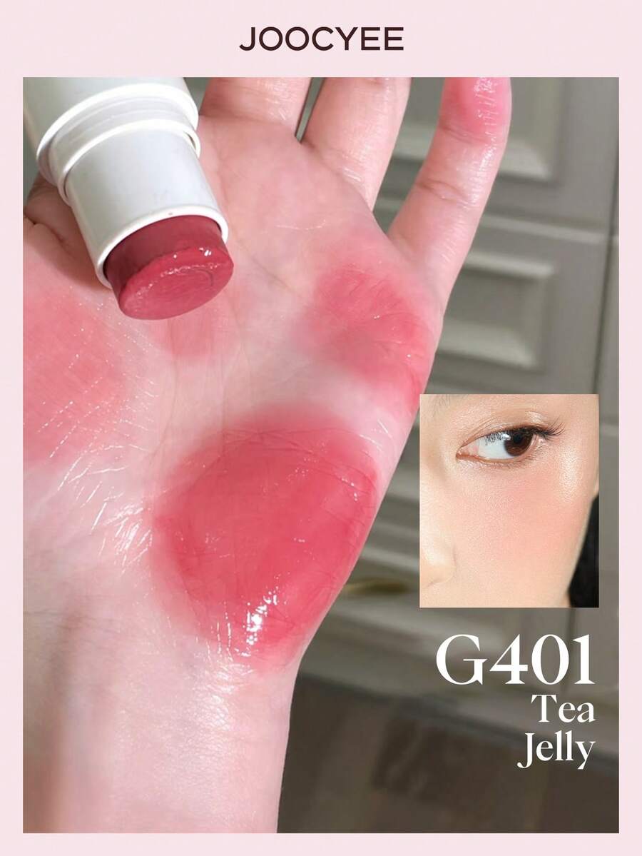 JOOCYEE GLAZED 多用途棒状腮红 G401 茶啫喱腮红，持久自然，唇颊两用