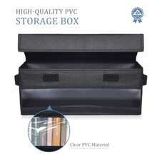 CCidea Cajas de almacenamiento para CD/DVD fundas para CD Soportes para discos de 14 x 5.9 x 5.3 pulgadas con tapas y ventana visual, soporta hasta 32 CD en cajas de joyas completas - Multicolor - Ver 3