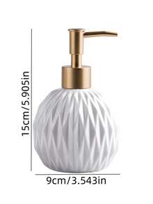 1pc Ceramic Round Bathroom & Kitchen Dispenser Bottle, Nordic Luxury High-End Spherical Rhombus Embossed Texture Minimalist American Creative Solid Color Multi-Color Shower Bottle, Hotel Restaurant Cafe Bar Bathroom Kitchen Home Decor Ornament, Shampoo Body Wash Hand Soap Detergent Lotion Dispenser Pump Bottle - Multicolor - View 17