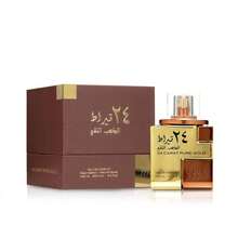 Lattafa Perfume 24 Carat Pure Gold Eau de Parfum 100ml Original Feminino - Amadeirado e Terroso - Visão 2