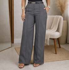 Women Pants - Gray. - View 1