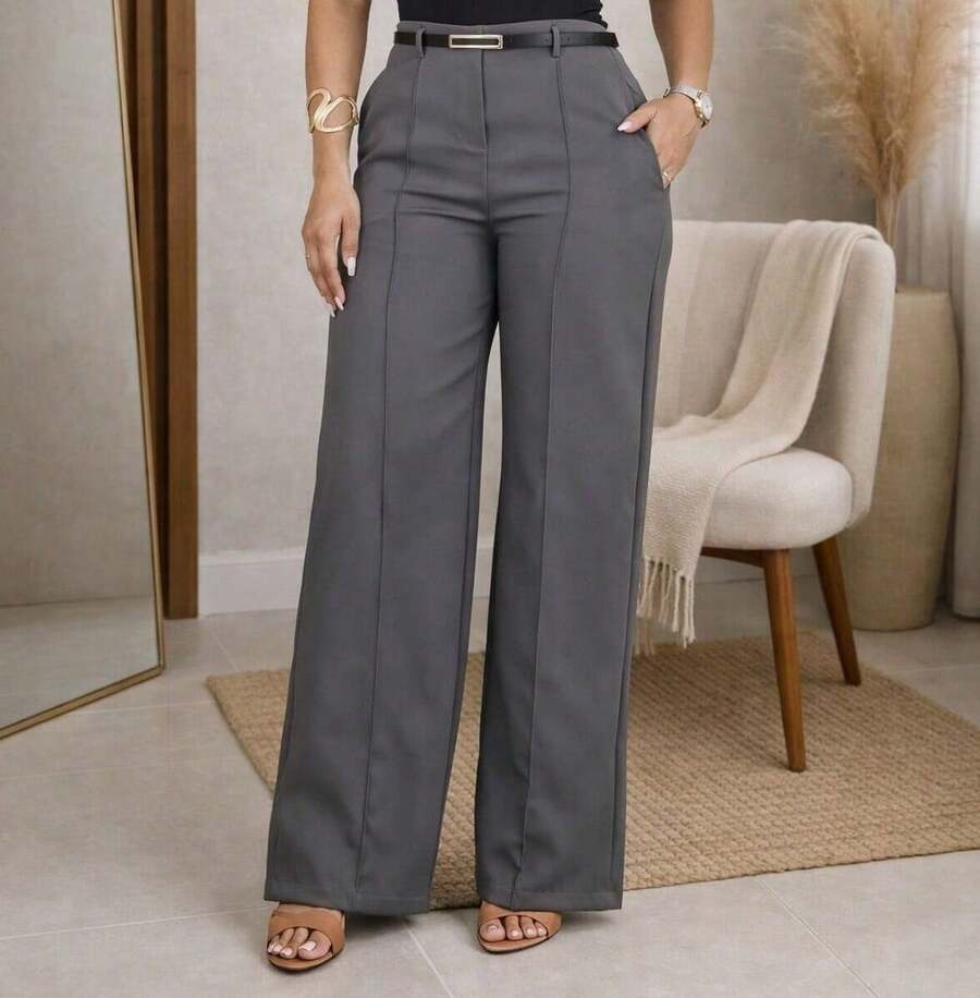 Women Pants - Gray. - View 1