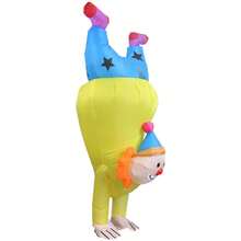 Halloween Christmas Party Clown Inflatable Costume, Unisex Inflatable Costume, Holiday Personalized Outfit Inflatable Costume, Blower Included, Battery Not Included - Upside-down Clown - View 2