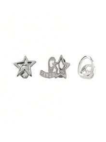 1 Set Hollow Star Bar Zirconia Personalized Cute Teeth Decor Combination Set Party Nightclub Fashion Accessory - Multicolor - View 5