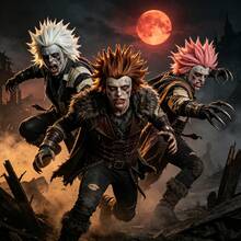 Peruca Sintética de Anime Cosplay Curta Reta Espigada e Bagunçada em Branco, Marrom e Rosa para Homens, Estilo Pontiagudo Fofo, Cabelo Completo na Cabeça, Peruca Punk para Festa de Halloween Gótica, Tema Assustador, Fantasia, Role Play de Horror e Uso Diário de Moda - Multicolorido - Visão 3
