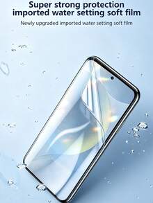 4片裝 HD 水凝膠防爆防刮手機螢幕保護膜，適用於 Galaxy S26/ 17T Poco M7 Note 15 Pro Pro/Honor 600，全螢幕覆蓋、自動修復刮痕、軟膜非玻璃、支援指紋辨識 [國際版，非本地版] - 無色 - 查看 11