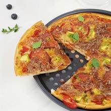 4-Piece Perforated Pizza Pan Set (11-Inch) + Oven- Rack – Non-Stick Baking & Grilling Kit For Crispy Crusts, Even Heat Distribution, And Effortless Food Release - Black - View 8