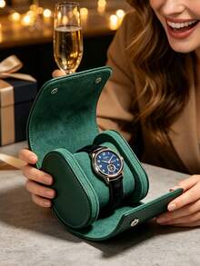 Watch Travel Storage Box, Portable Roll-Up Storage Box, Shockproof Watch Storage Rack, Men's Luxury Gift Box - one-size - View 6
