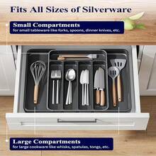 Flatware Organizers, Retractable Cutlery Storage Box, Extendable Large Capacity Utensil Storage Holder, For Drawer, Counter And Cabinet, Kitchen Organizers And Storage, Kitchen Accessories - View 2