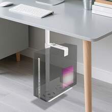 YUNRUX Adjustable PC Case Mount, Under-Desk PC Holder, Hanging PC Case Mount - 查看 10