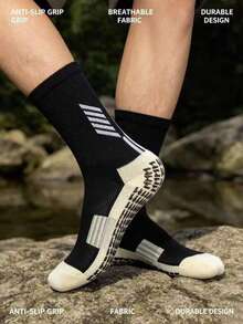 7 Pairs Professional Anti-Slip Football Socks, Thick Terry Cushion Crew Sports Socks For Men And Women - Multicolor - View 4