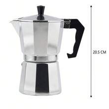 20.5cm Coffee Aluminum Moka Pot, Classic Italian Espresso Maker, Stovetop Coffee Brewer For Home Kitchen Office - Apricot - View 5