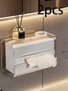 1pc Tissue Box, Wet Wipe Storage Box, Wall-Mounted Facial Tissue Holder, Suitable For Living Room, Kitchen, Bathroom And Toilet, Daily Use And Gift, Suitable For Women, Friends, Mothers, Boyfriends, Students, Holidays - Multicolor - View 8